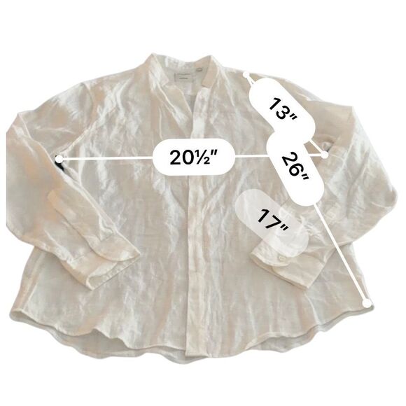 Murano Baird McNutt Linen Linen Button-Front Shirt size L - Picture 5 of 10